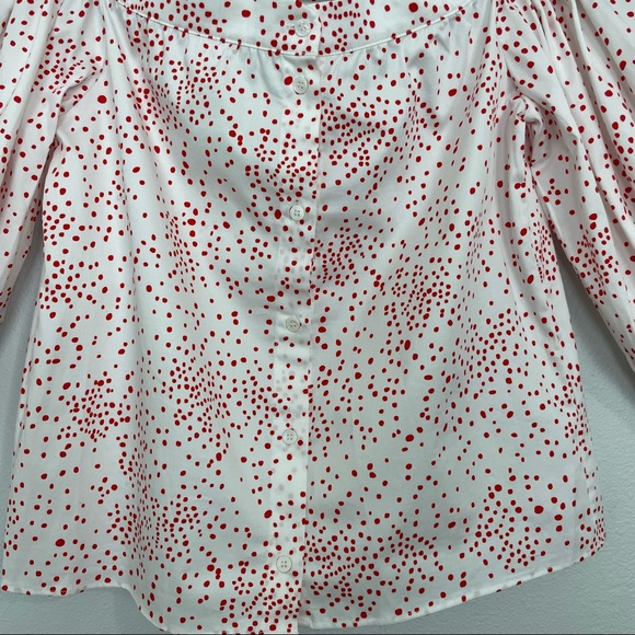 H&M Off Shoulder Button Down Crop Top | Size 2 - Picture 5 of 14